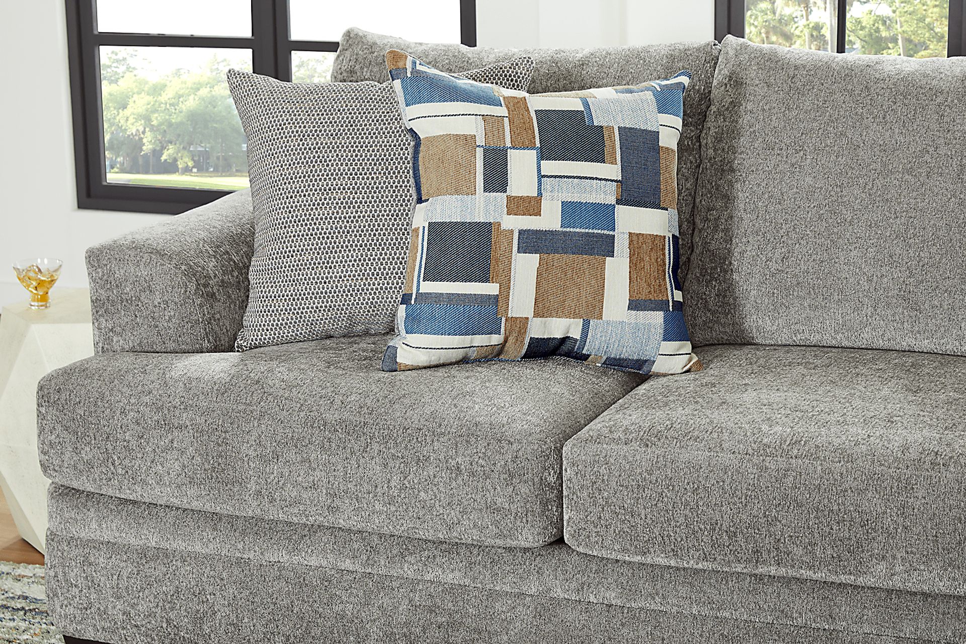Copley Place Slate 2 Pc Sleeper Sectional - Image 5