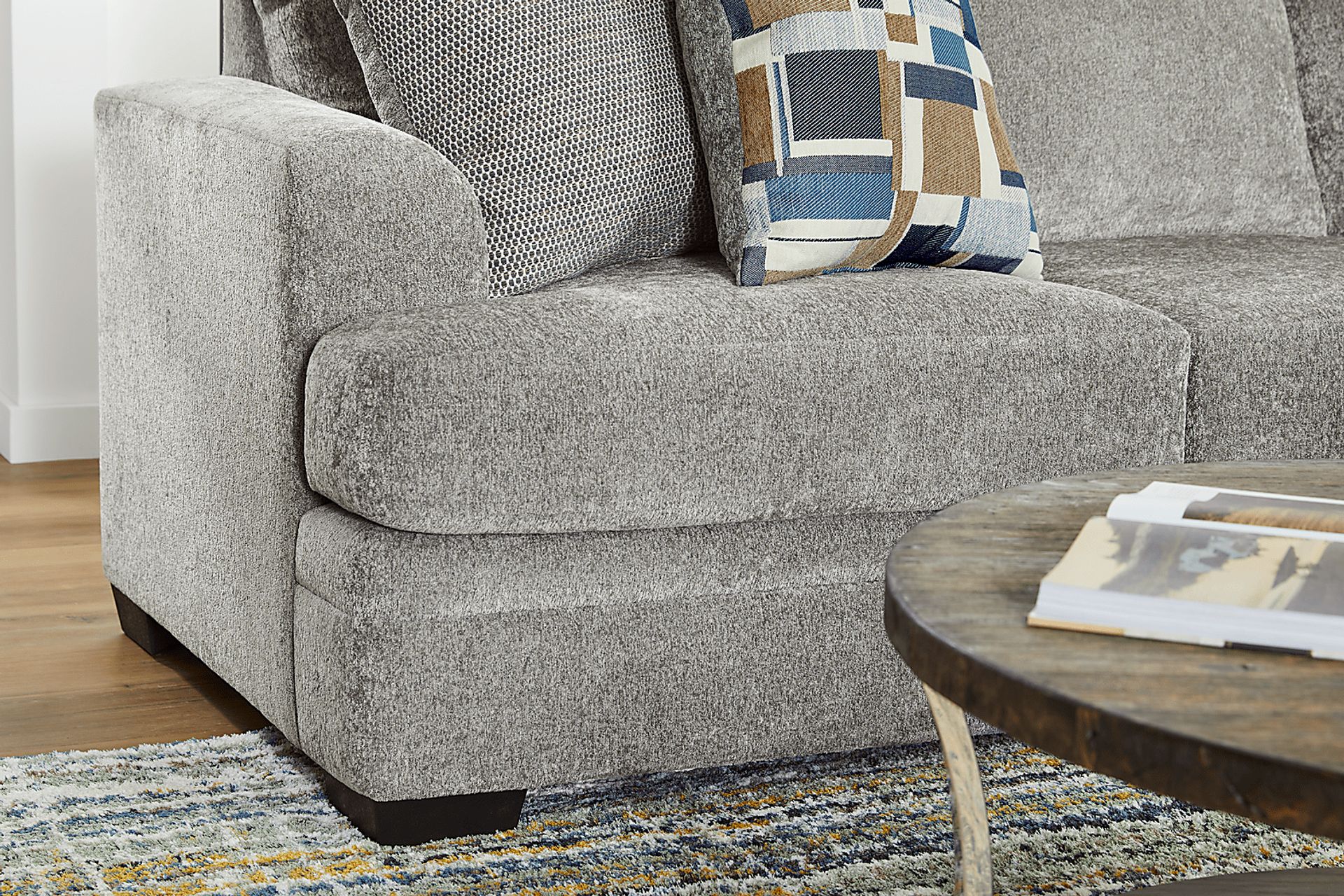 Copley Place Slate 2 Pc Sleeper Sectional - Image 6