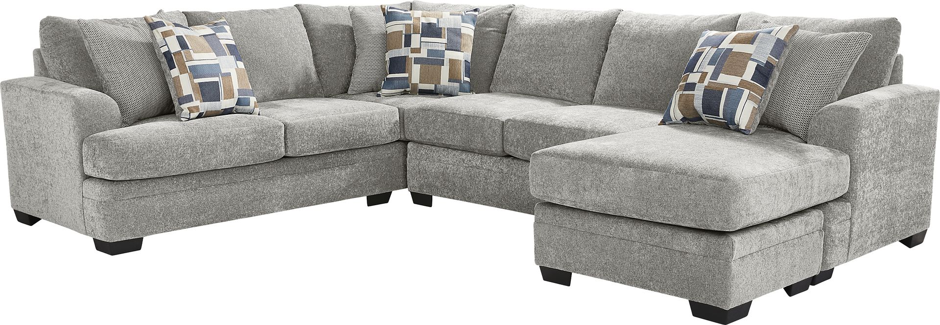 Copley Place Slate 2 Pc Sleeper Sectional - Image 1
