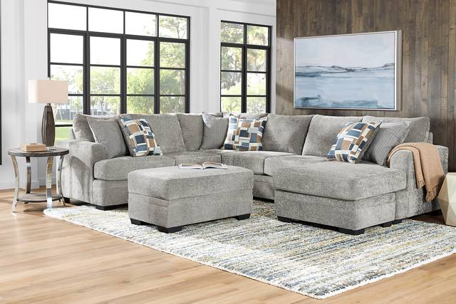 Copley Place Slate 3 Pc Sleeper Sectional Living Room - Thumbnail - Image 1