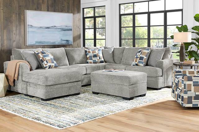 Copley Place Slate 4 Pc Sectional Living Room - Thumbnail - Image 1
