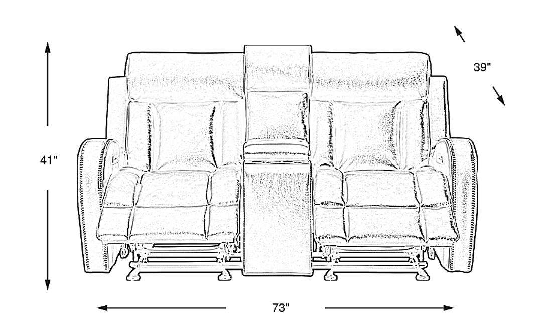 Copperfield Dual Power Reclining Loveseat
