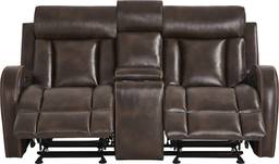 dual power reclining console loveseat