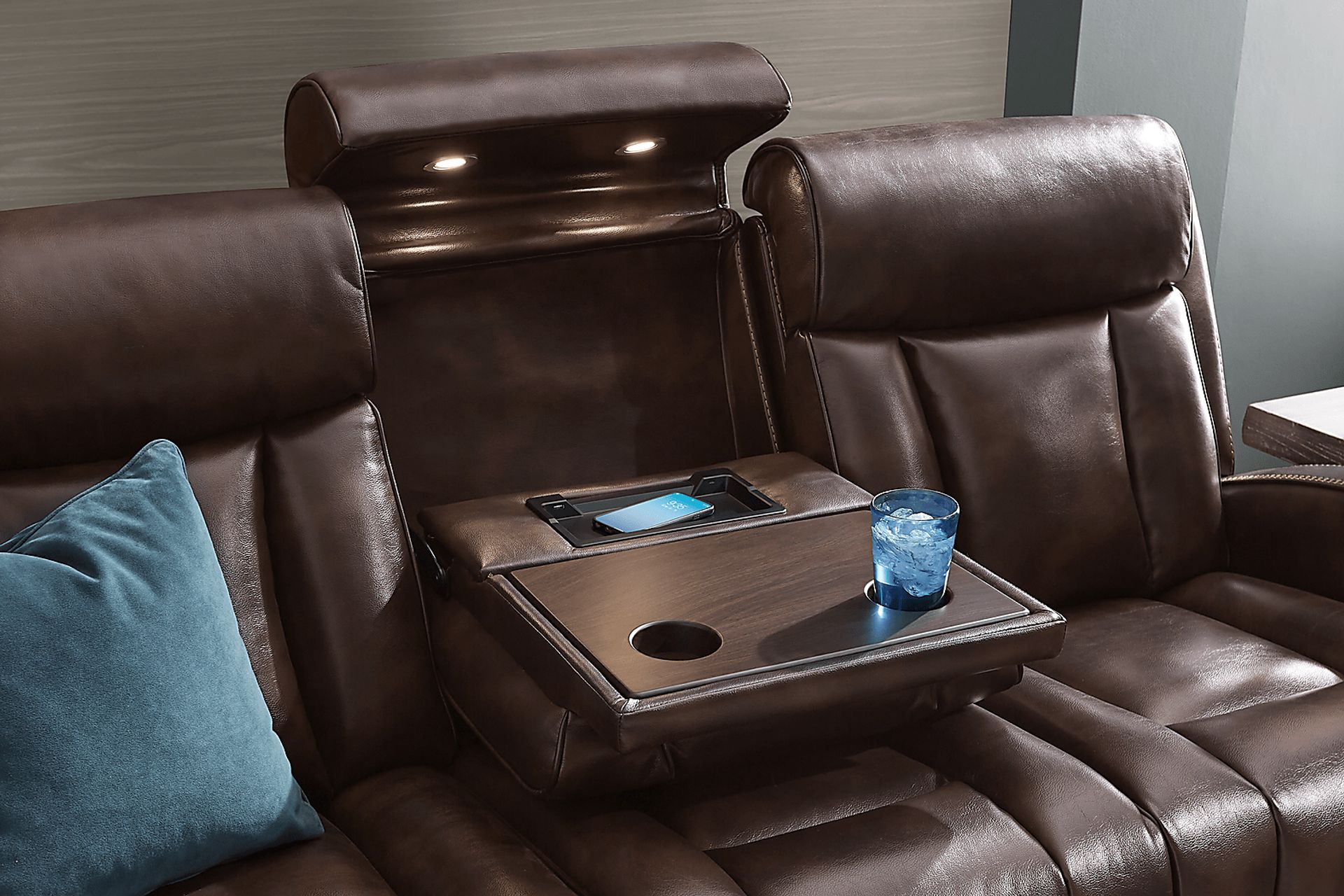 Copperfield Brown Dual Power Reclining Sofa - Image 6