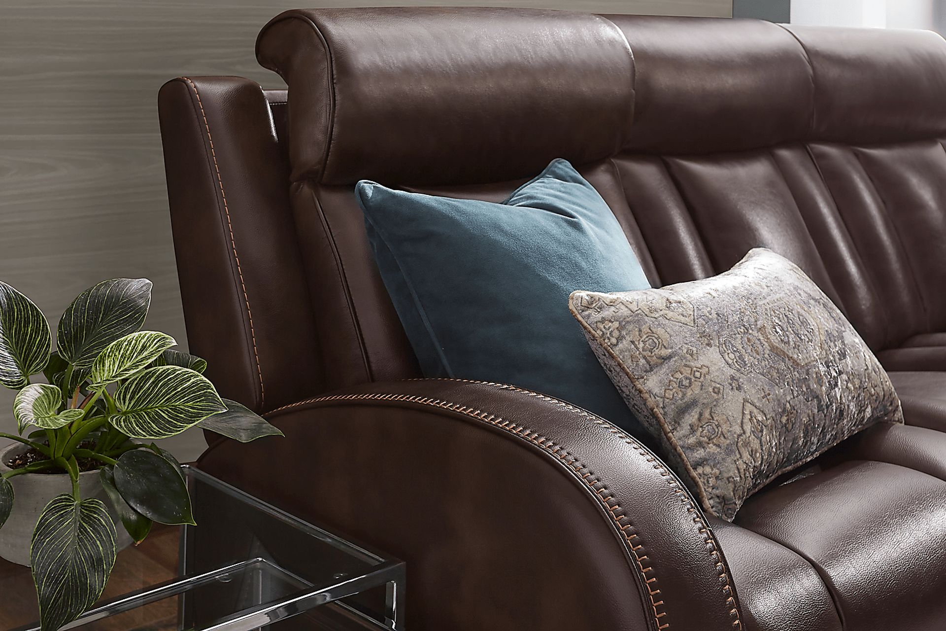 Copperfield Brown Dual Power Reclining Sofa - Image 5