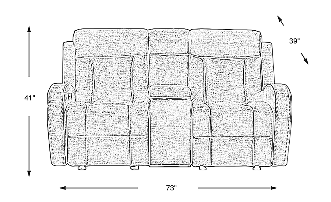 Copperfield Dual Power Reclining Loveseat
