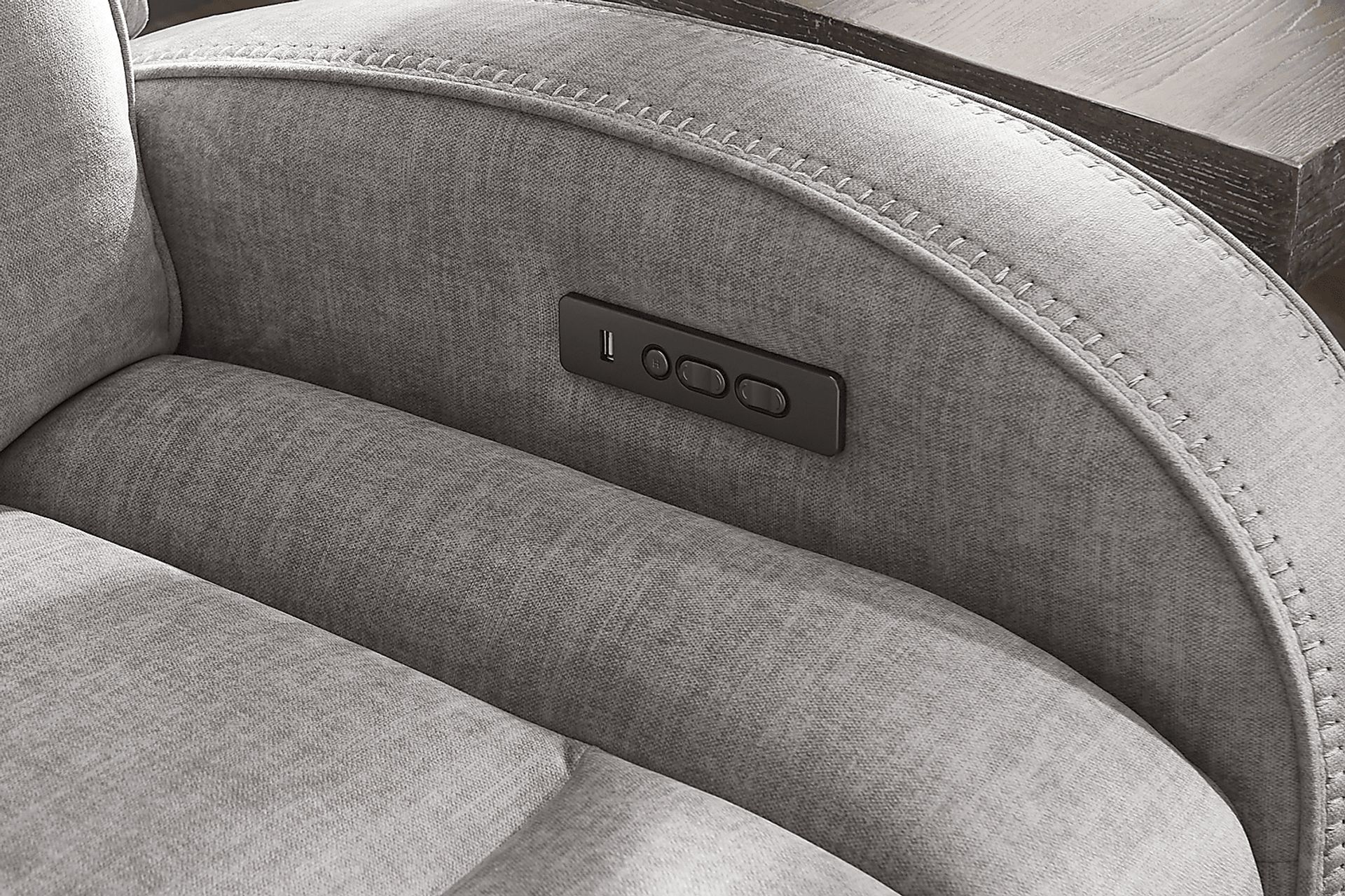 Copperfield Gray Dual Power Reclining Sofa - Image 10