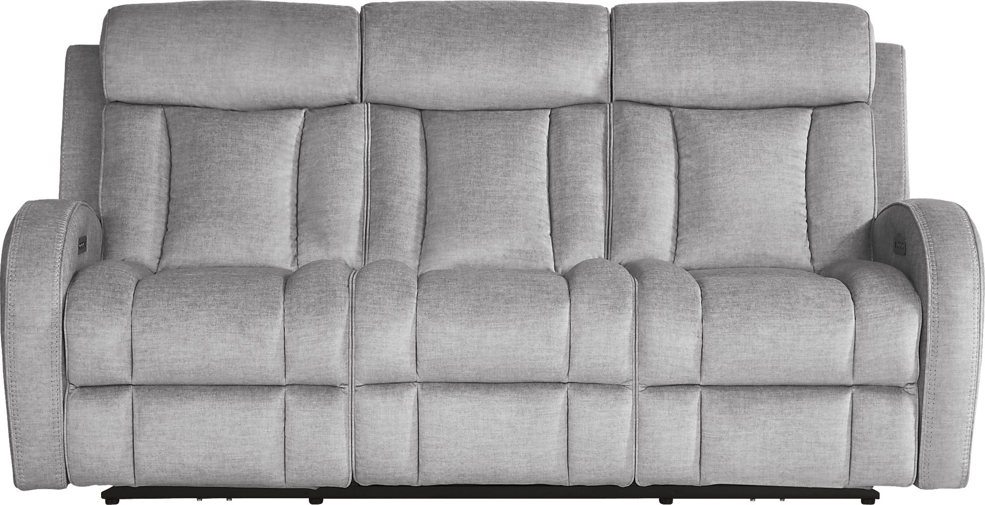 Copperfield Gray Dual Power Reclining Sofa - Image 1
