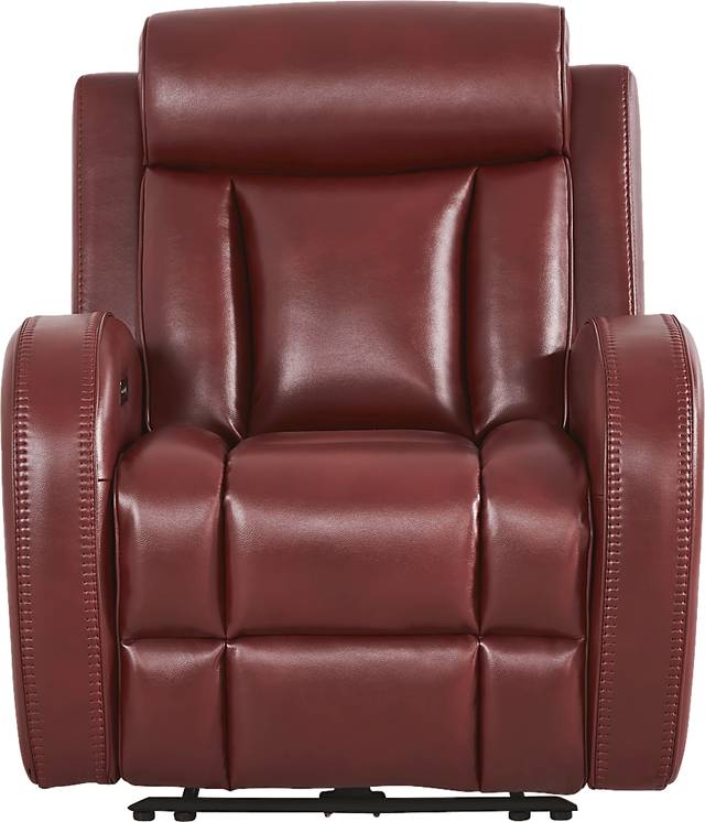 Copperfield Red Dual Power Recliner - Thumbnail - Image 2