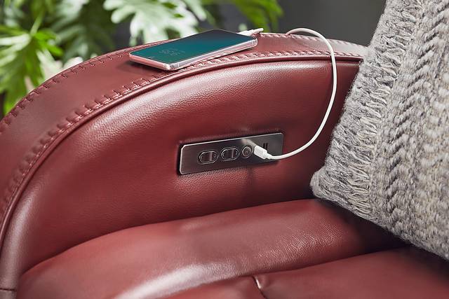 Copperfield Red Dual Power Recliner - Thumbnail - Image 3
