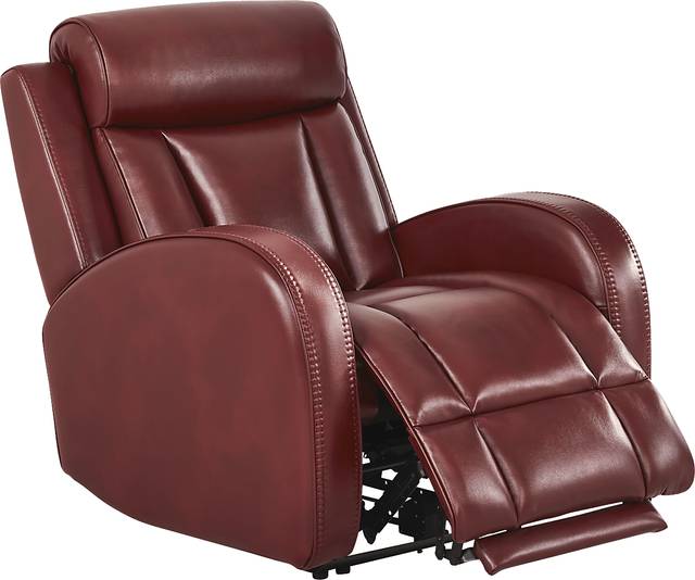 Copperfield Red Dual Power Recliner - Thumbnail - Image 1