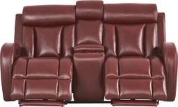 dual power reclining console loveseat
