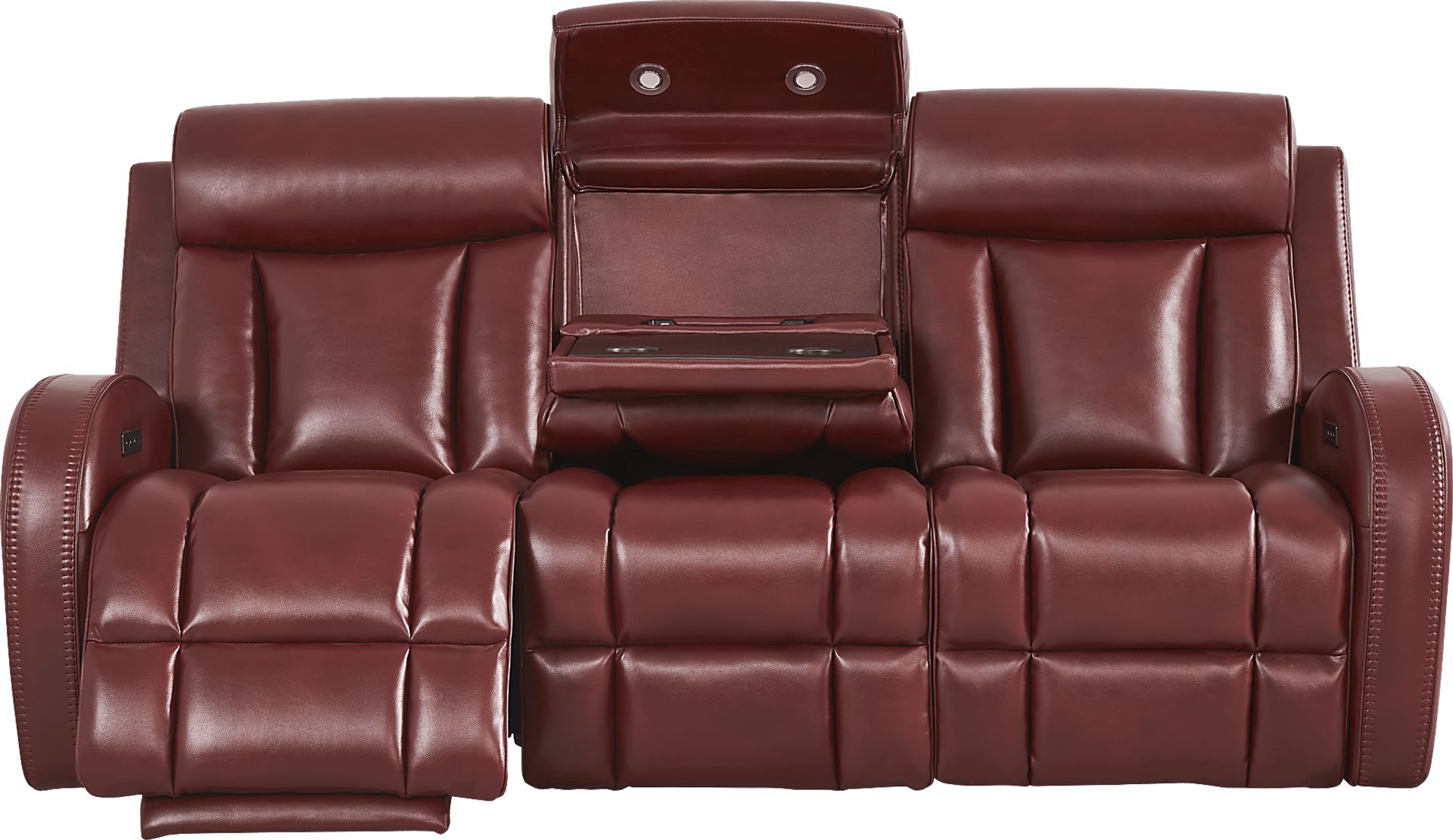 Copperfield Red Dual Power Reclining Sofa - Image 4
