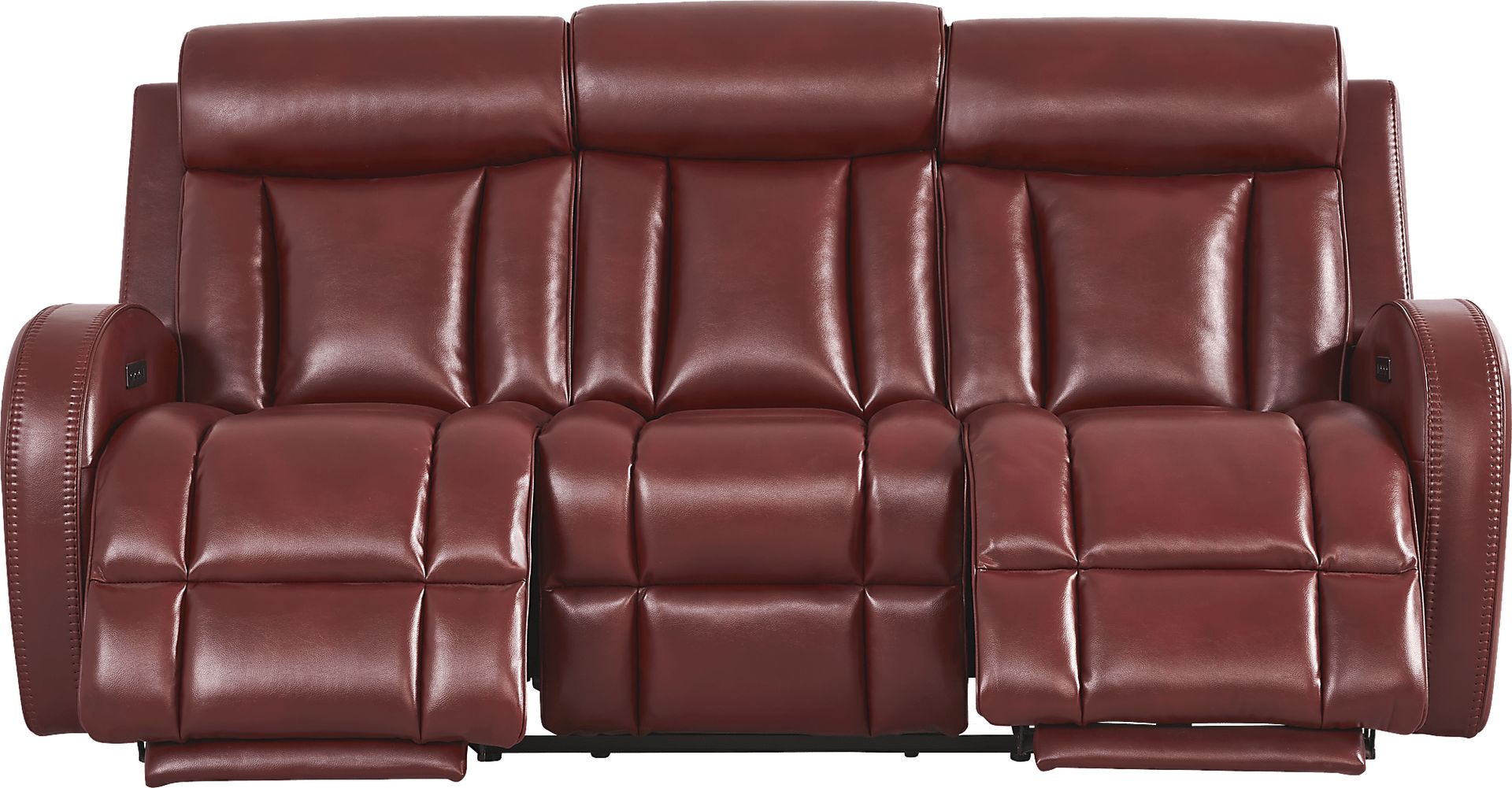 Copperfield Red Dual Power Reclining Sofa - Image 1