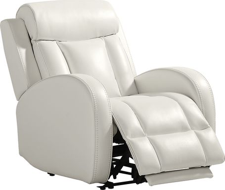 Copperfield White Dual Power Recliner