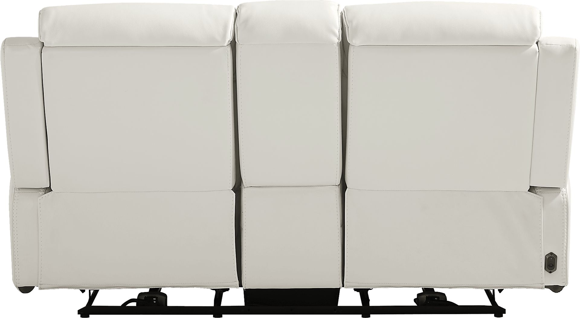 Copperfield White Dual Power Reclining Console Loveseat - Image 4