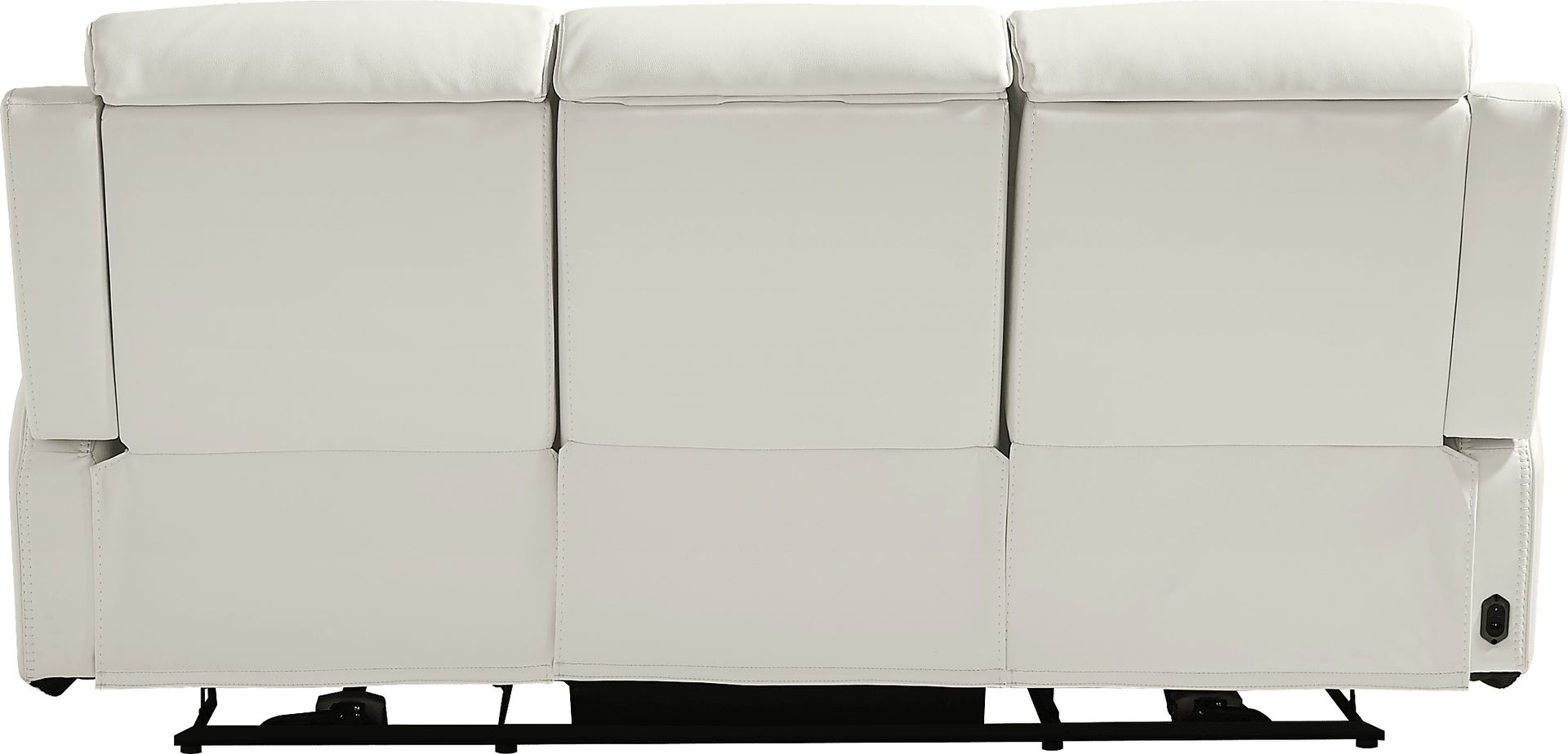 Copperfield White Dual Power Reclining Sofa - Image 4