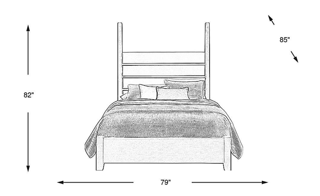 Copperline Black 3 Pc King Poster Bed