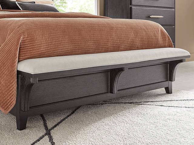 Copperline Black 3 Pc Queen Poster Bed with Bench - Thumbnail - Image 4