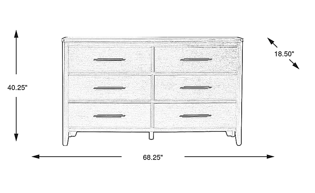 Copperline Black Dresser
