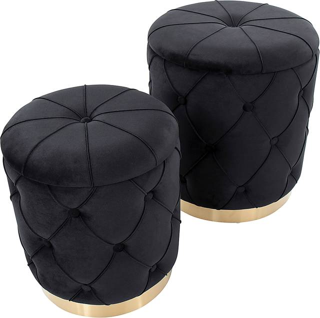 Coppinger Black Accent Ottoman Set of 2 - Thumbnail - Image 2