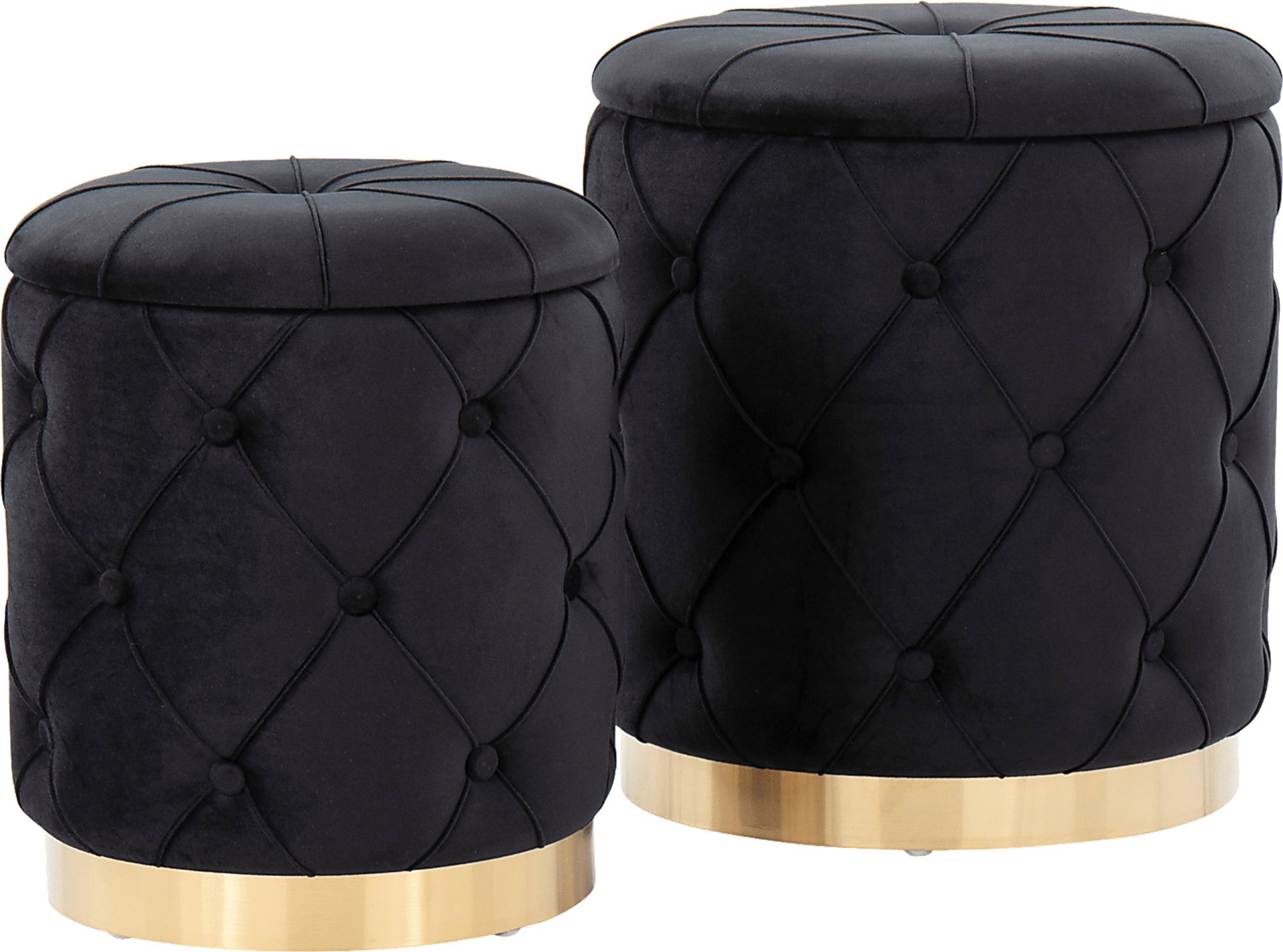 Coppinger Black Accent Ottoman Set of 2 - Image 1