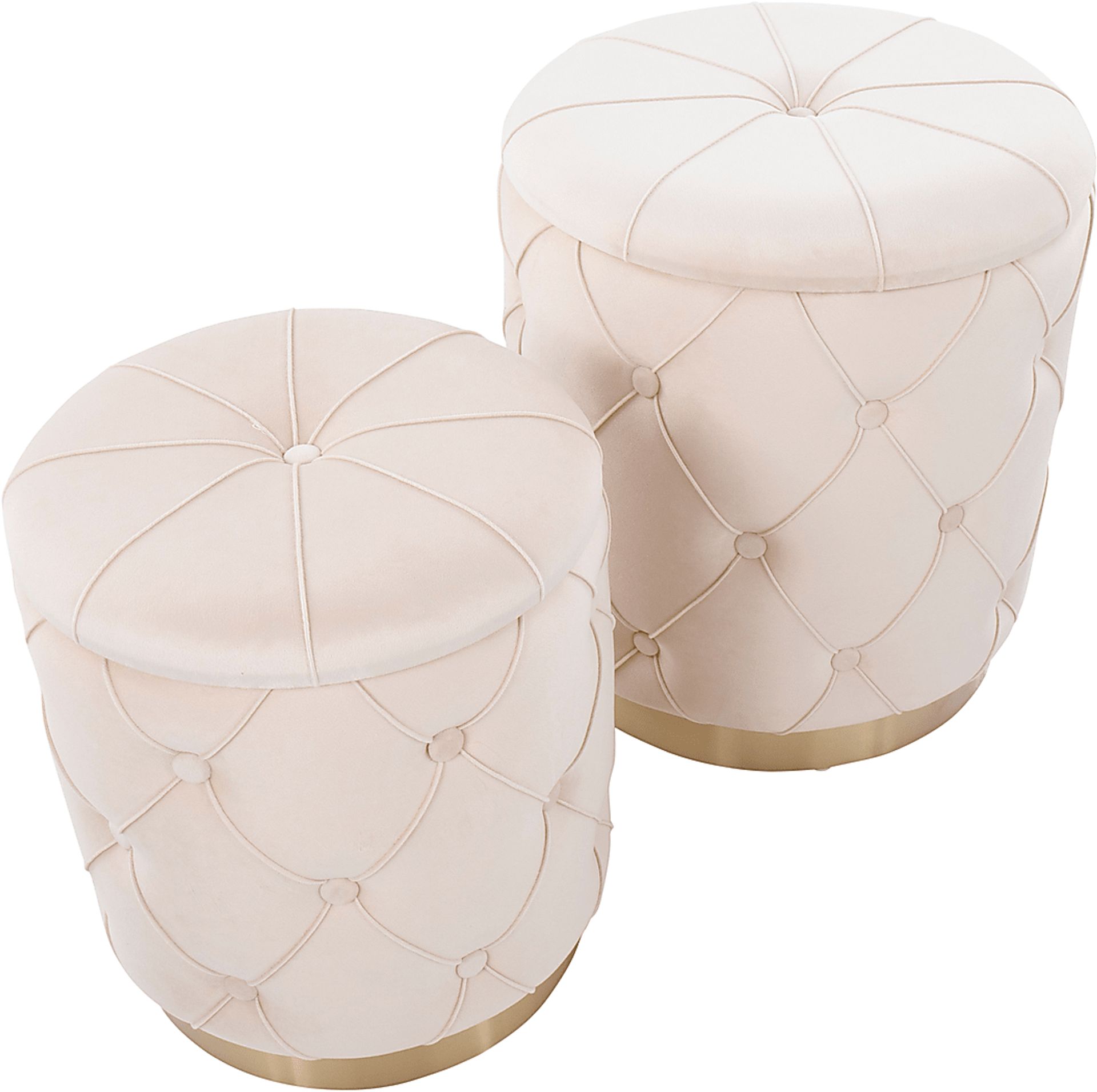 Coppinger Cream Accent Ottoman Set of 2 - Image 2