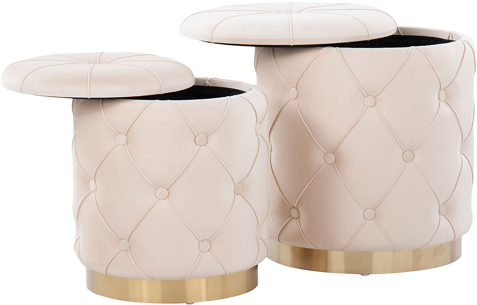 Coppinger Cream Accent Ottoman Set of 2 - Image 4