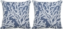 Coral Capri Blue Indoor/Outdoor Accent Pillow, Set of Two
