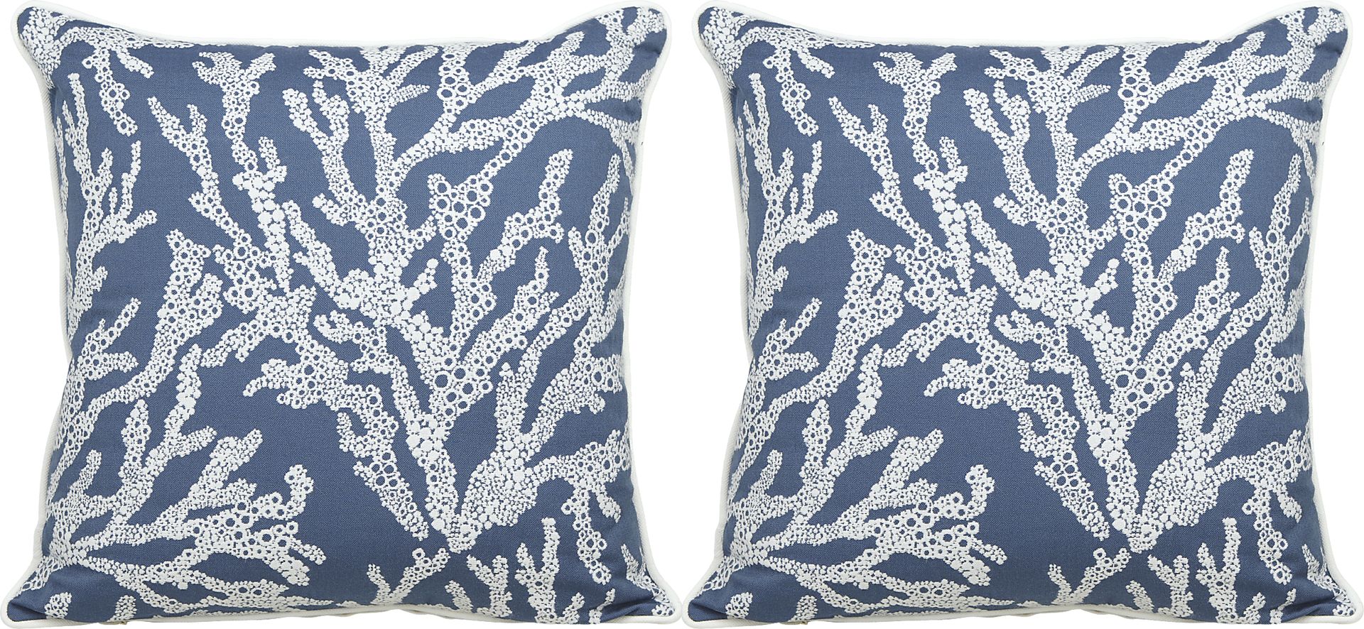 Navy and coral throw pillows 2025