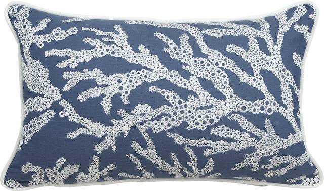 Coral Capri Blue Indoor/Outdoor Accent Pillow - Thumbnail - Image 1