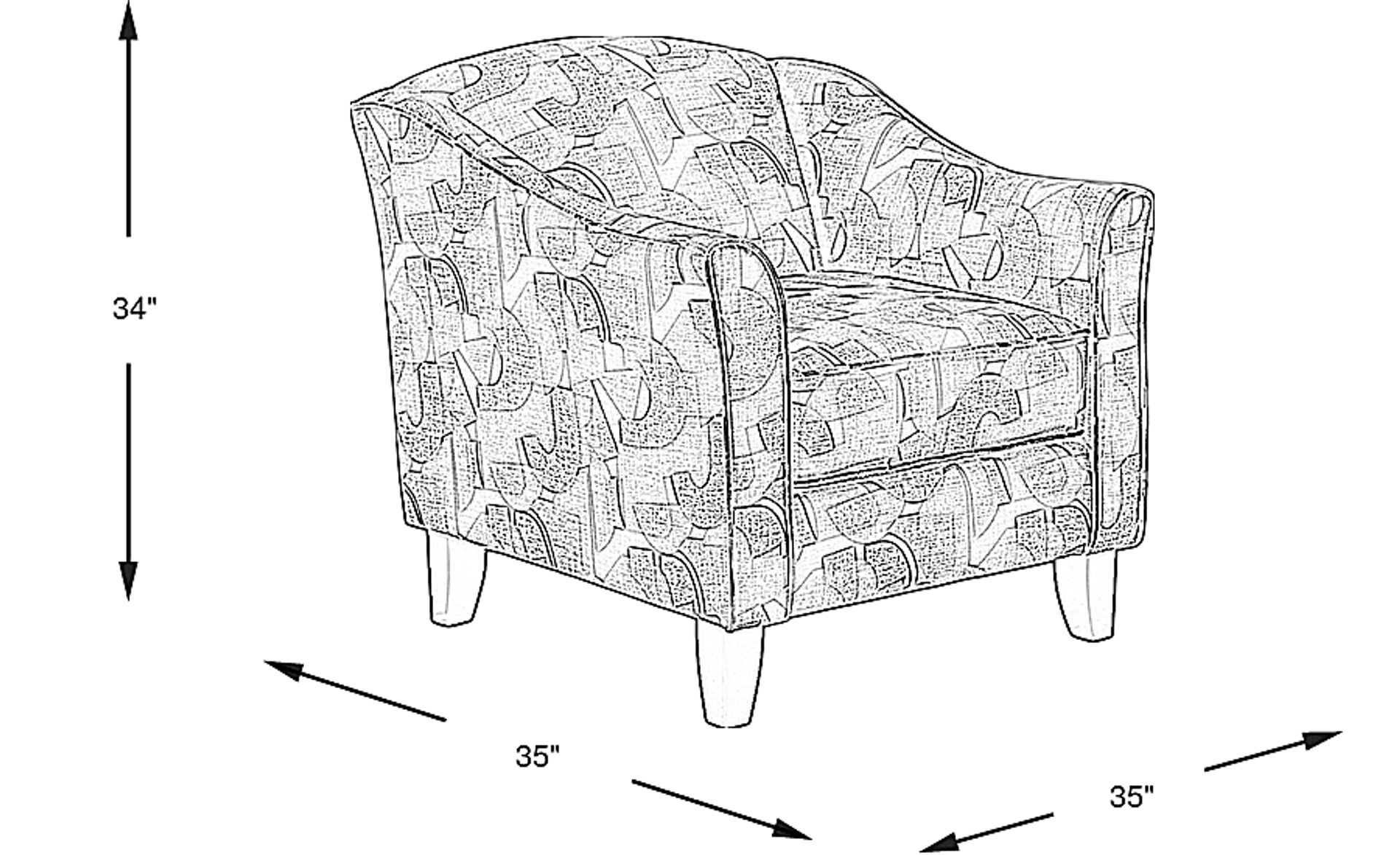 Dimension Image. Please refer to the Dimension Tab on this page for dimension details.