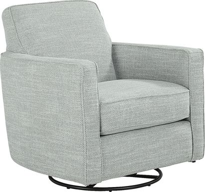 Coralville Blue Swivel Rocker Chair