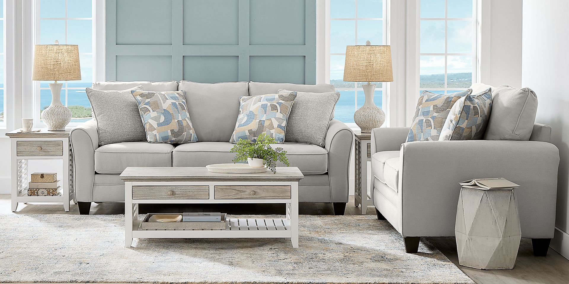 Coralville Gray Loveseat - Image 2