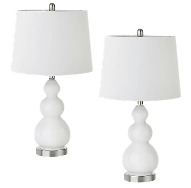 Coralvine White Lamp, Set of 2 - Thumbnail - Image 1
