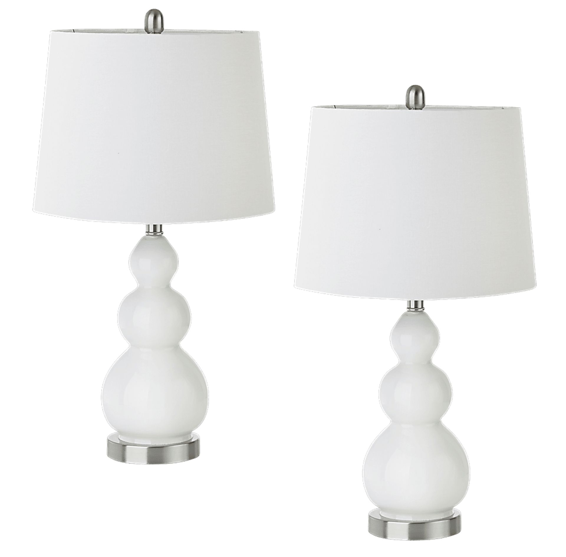 Coralvine White Lamp, Set of 2 - Image 1
