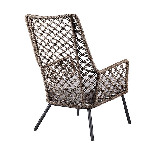 Corann Brown Outdoor Lounge Chair - Thumbnail - Image 3