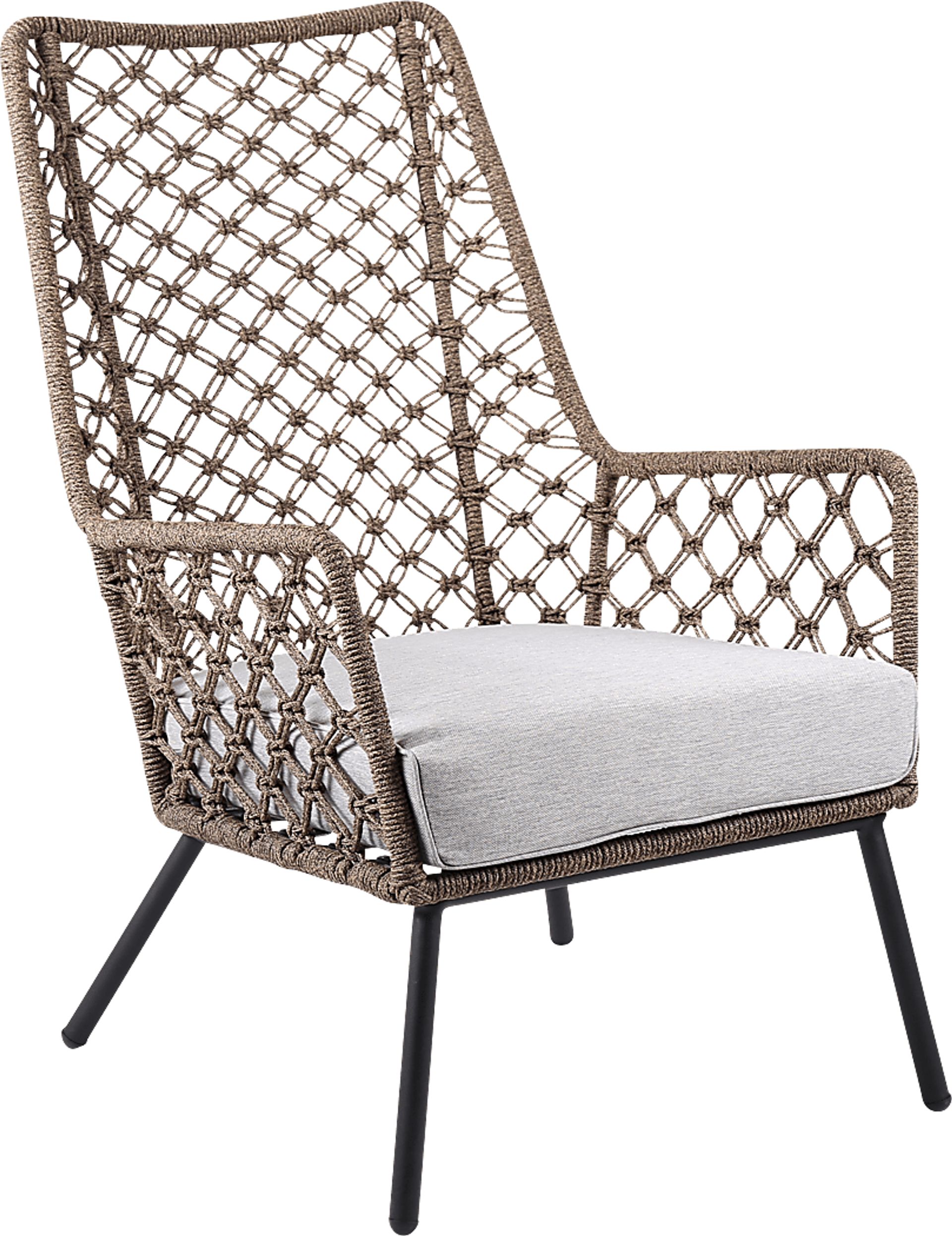 Corann Brown Outdoor Lounge Chair - Image 1