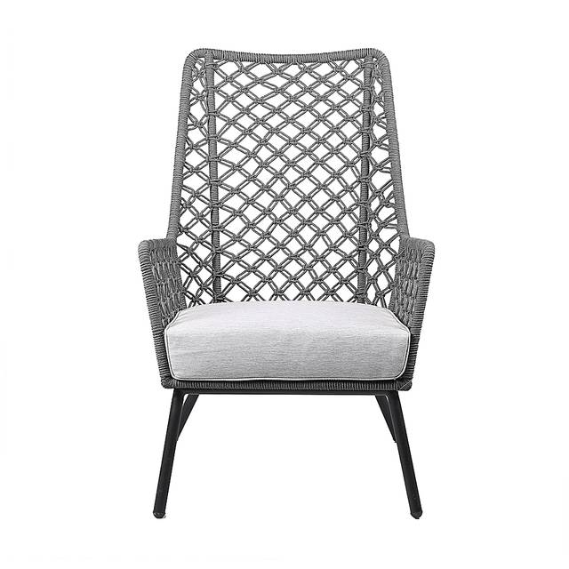 Corann Gray Outdoor Lounge Chair - Thumbnail - Image 2