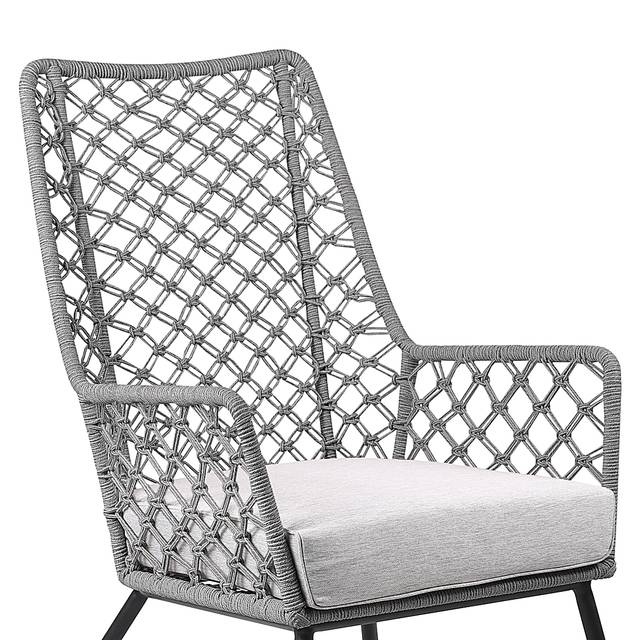 Corann Gray Outdoor Lounge Chair - Thumbnail - Image 4