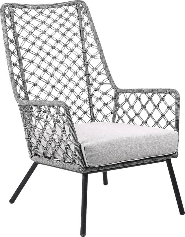 Corann Gray Outdoor Lounge Chair - Thumbnail - Image 1