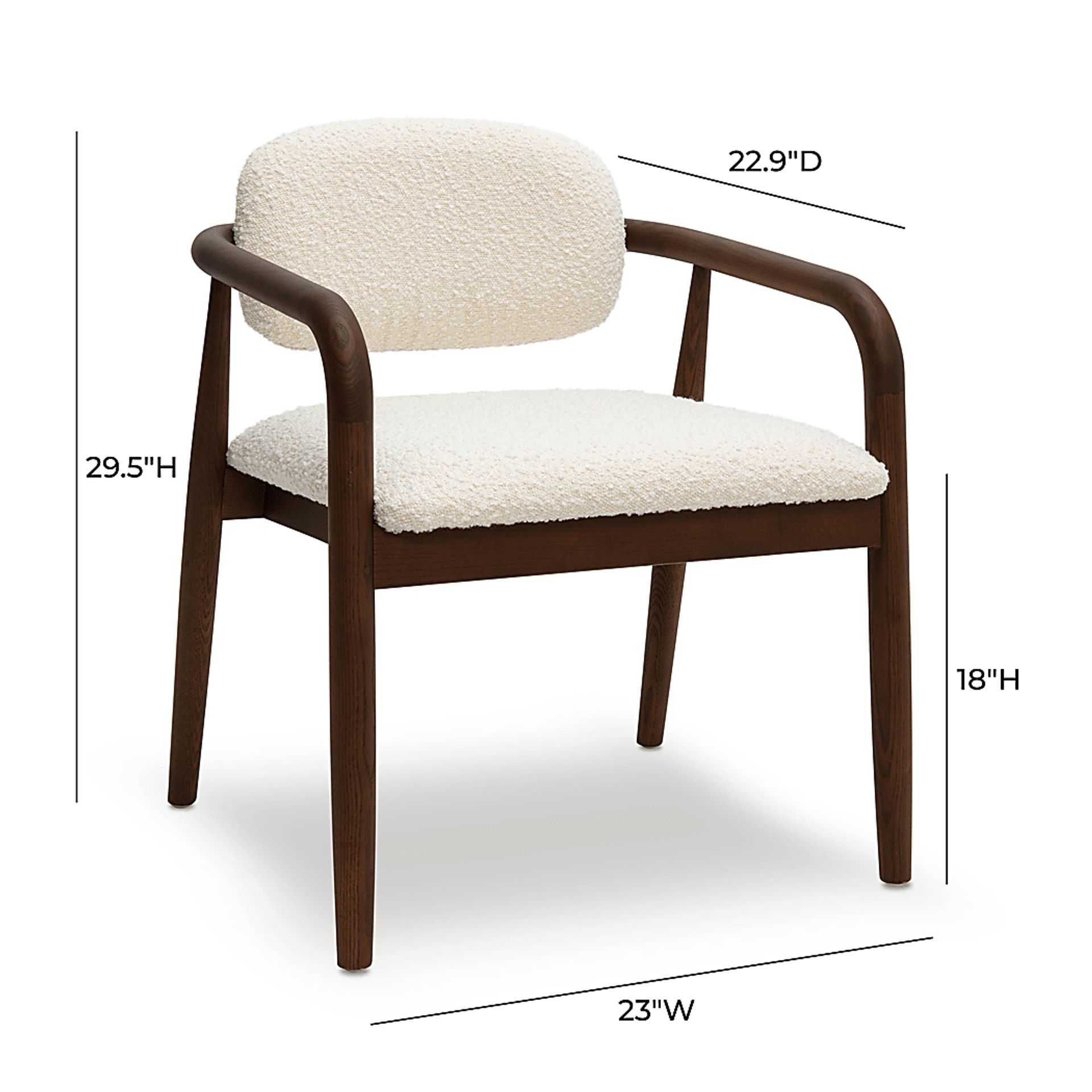 Corbly II Cream Arm Chair - Image 6