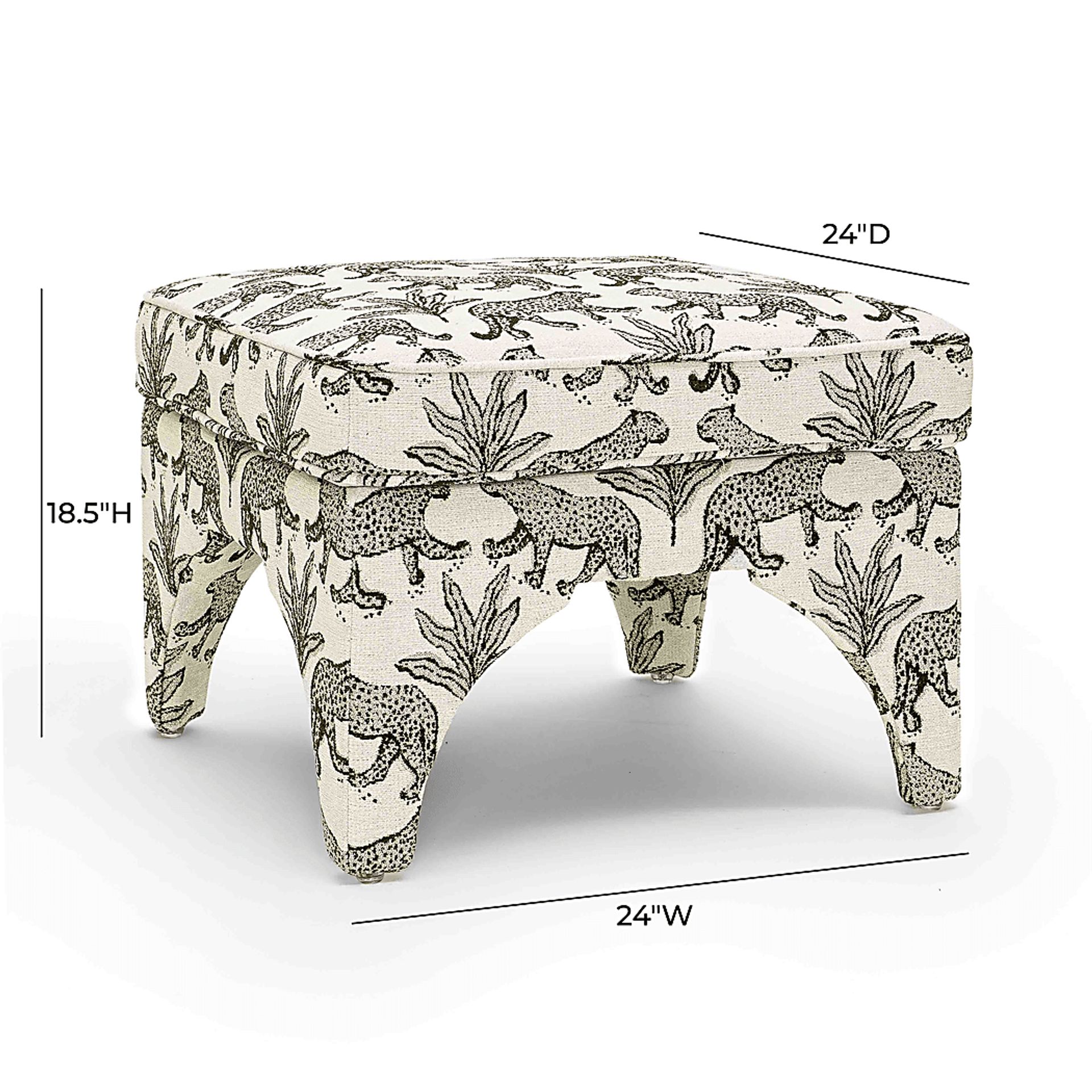 Corboro Taupe Ottoman - Image 5