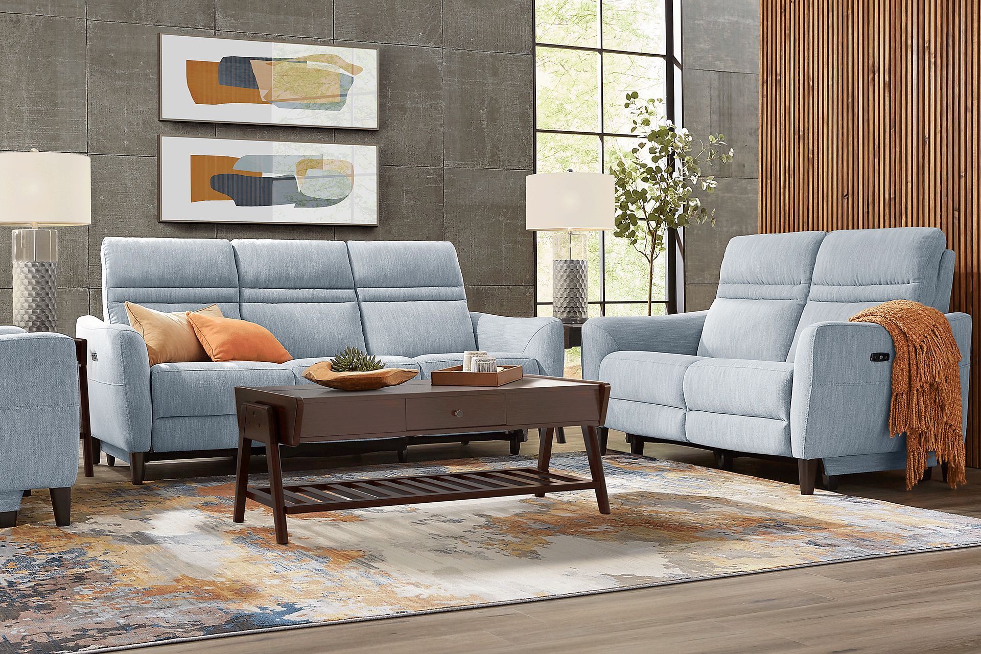 Corby Lane Ocean 5 Pc Dual Power Reclining Living Room - Image 1