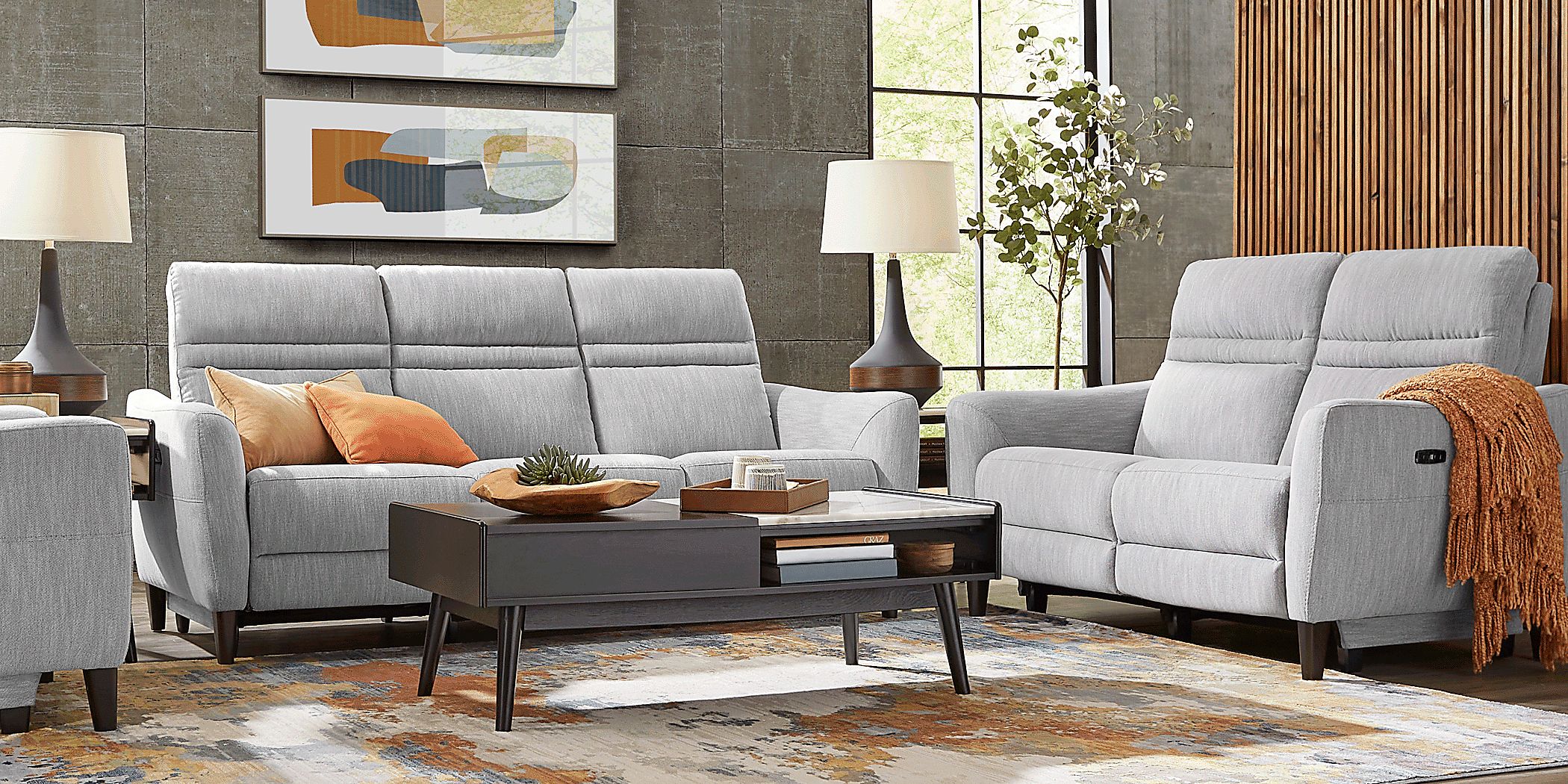 Corby Lane Platinum Dual Power Reclining Sofa Rooms To Go