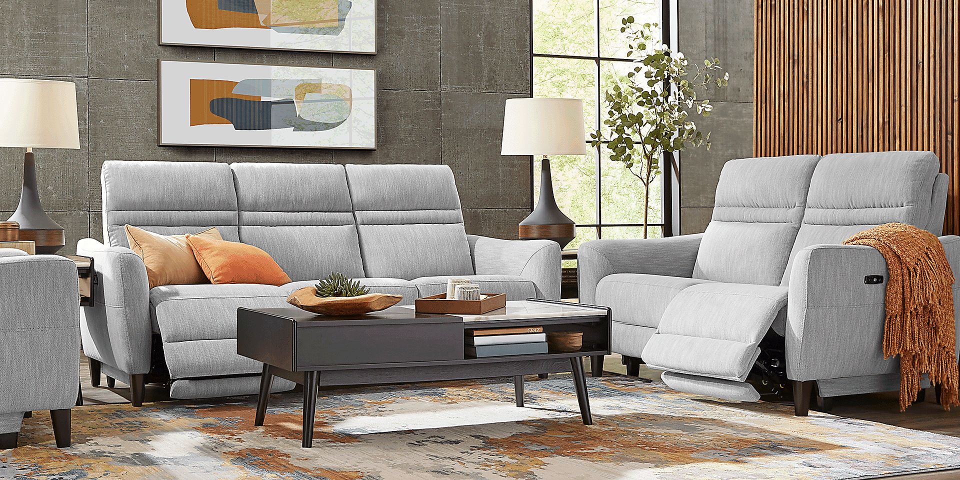 Corby Lane Platinum 5 Pc Dual Power Reclining Living Room - Image 2