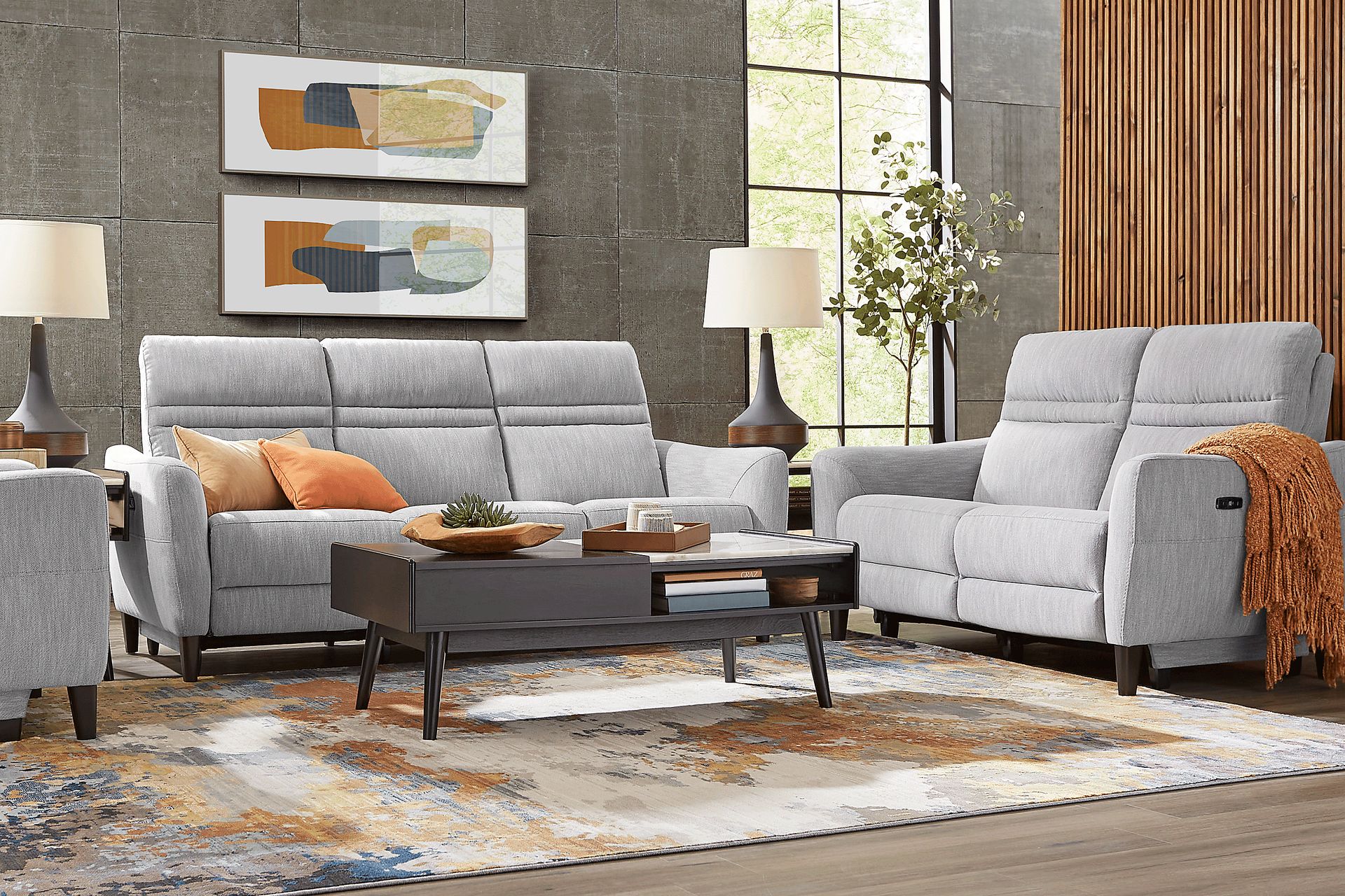 Corby Lane Platinum 5 Pc Dual Power Reclining Living Room - Image 1