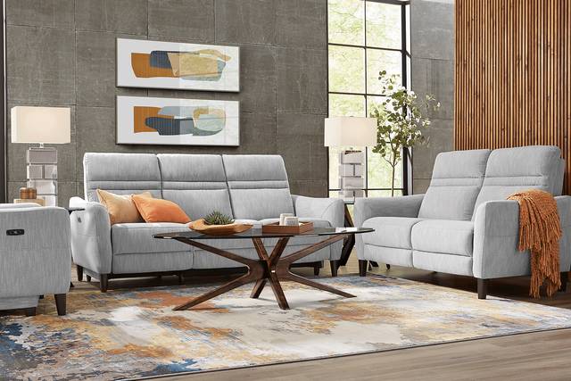 Corby Lane Platinum Dual Power Reclining Sofa - Thumbnail - Image 2