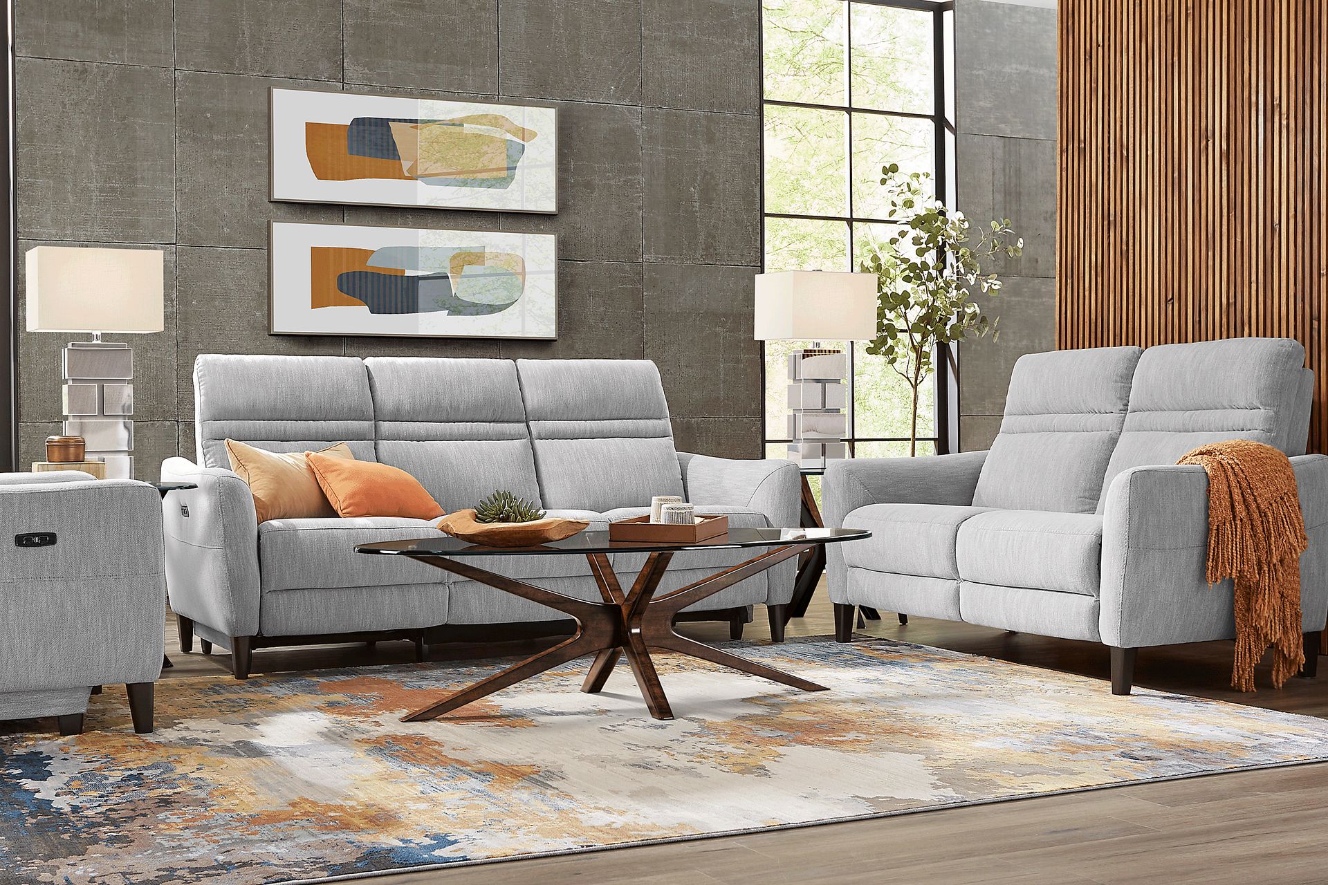 Corby Lane Platinum Dual Power Reclining Sofa - Image 2