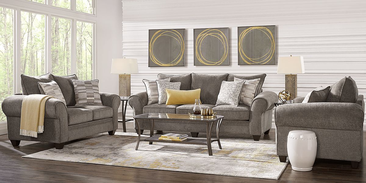 Cordelia Brown Chenille Fabric Sofa | Rooms to Go